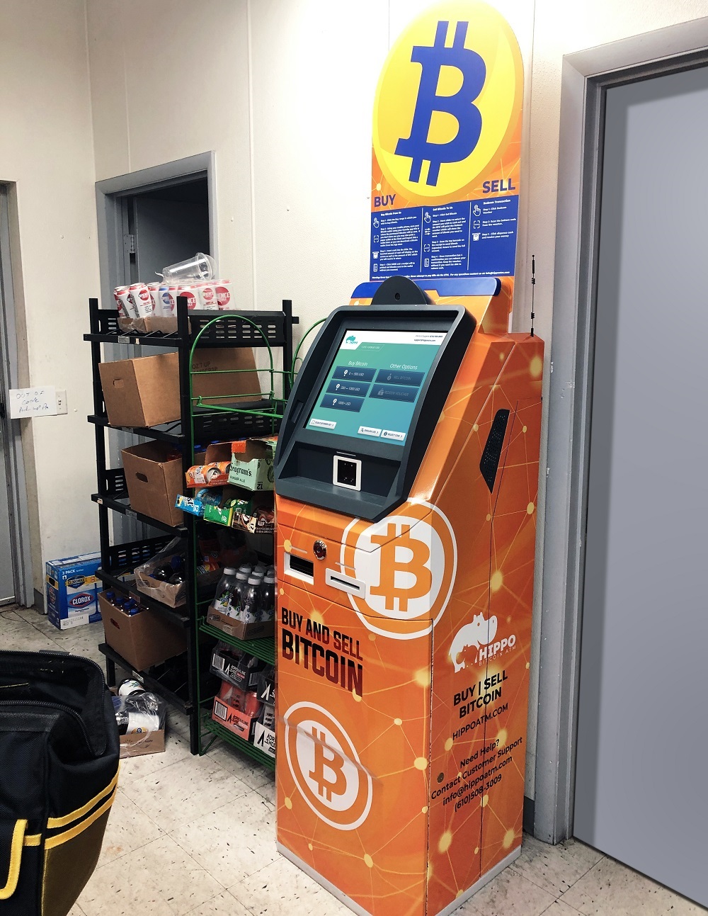 Bitcoin ATM at Ephrata Sunoco gas station operated by Hippo ATMs and manufactured by ChainBytes Bitcoin ATMs
